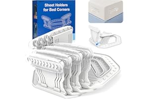 AMOVO Bed Sheet Holders for Corners Keep Sheets in Place Firmly - Foldable Fitted Sheet Holders Heavy Duty Sheet Locks Mattre
