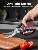 SimCoker Heavy Duty Poultry Shears with Anti-Slip Handle & Safety Lock view 3