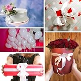 OWill White Satin Ribbon 20mm x 22m Double Sided Polyester Gift Wrap view 5