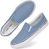Emma Shoes Low-Top Slip Ons Women's Fashion Sneakers Casual Canvas Sneakers for Women Comfortable Flats Breathable Padded Insole Slip on Sneakers Women Low Slip on Shoes