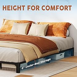 GarveeHome 8 Inch King Bed Frame, Heavy Duty Metal