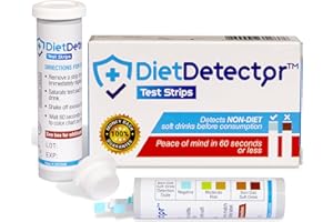 DietDetector Strips - Detects Non-Diet Soft Drinks Before Accidental Consumption - A Must Have for Diabetics and the Health C