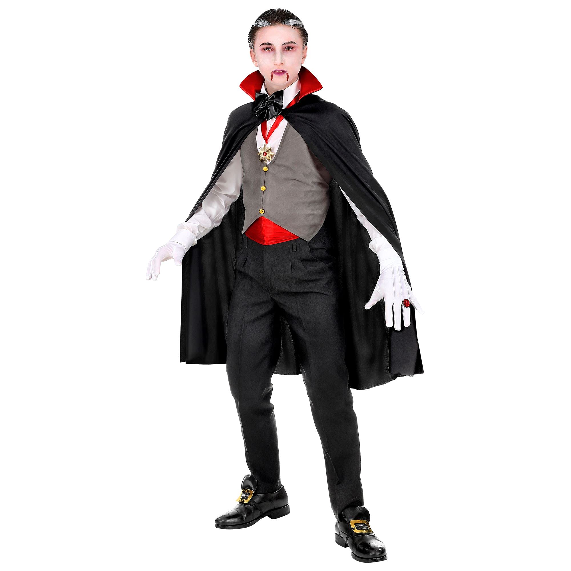 WIDMANN-Vampire Costume for Children, Multicoloured, (140 cm / 8-10 Years), 01687