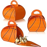 TaoBary 36 Pack Basketball Goodie Boxes Basketball Party Favor Bags 3 x 3 x 3.5 inches Sports Gift Candy Treat Boxes for Sports Theme Birthday Party Supplies Decorations