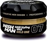 NISHMAN Hair Styling Wax Gold One 07 Men 150g Natural Shine Strong Hold Aqua view 10