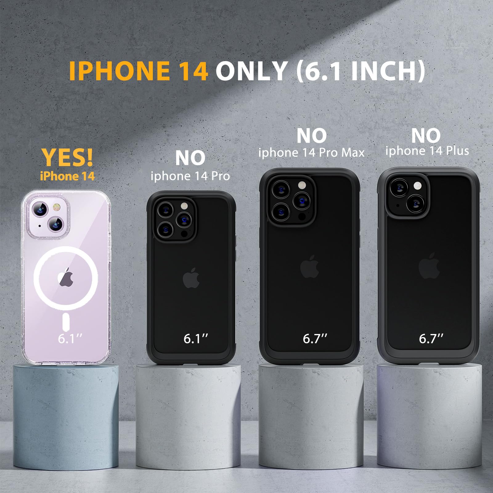 Miracase Magnetic for iPhone 14 Case 6.1