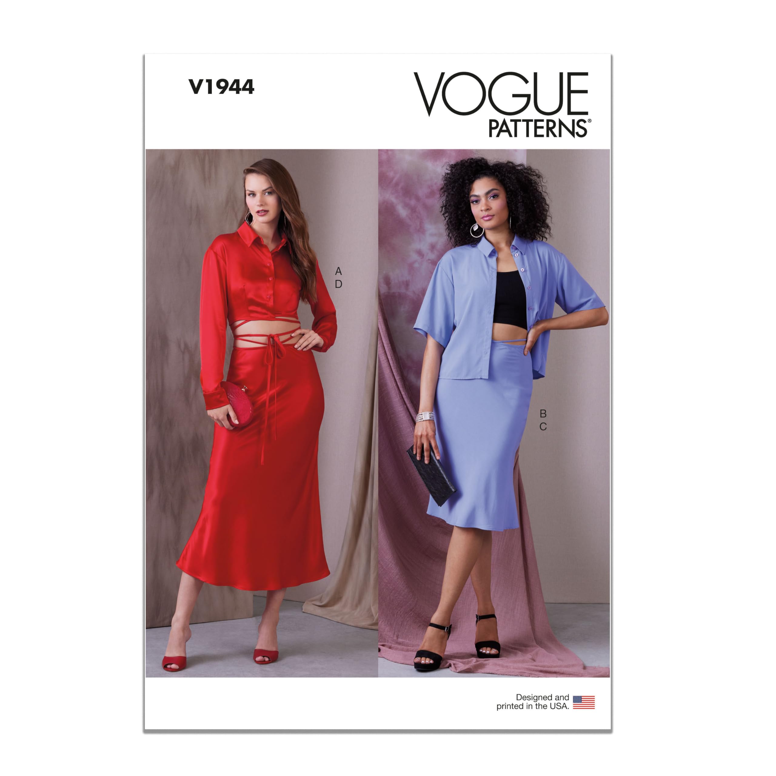 Vogue Patterns V1944AX5 Misses' Tops and Skirts AX5(4-6-8-10-12)