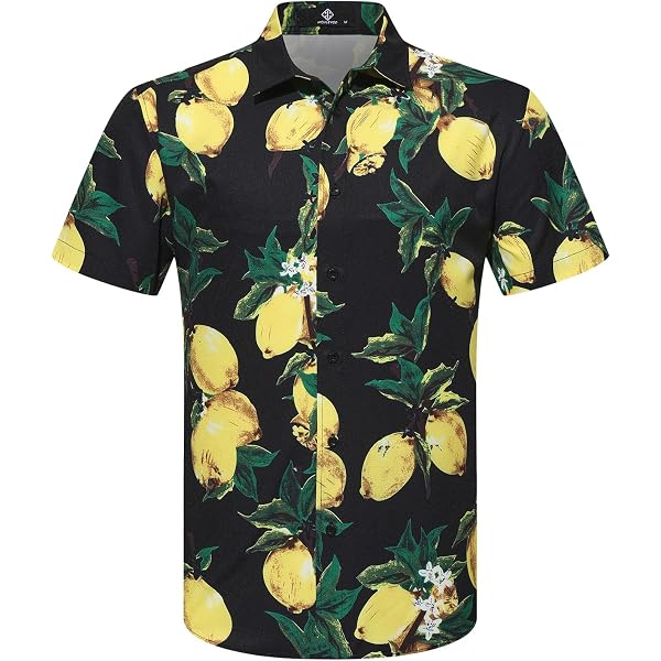 Aeslech Little Big Chemise Hawaïenne Boutonnée Garçon - Motif Floral Imprimé Monstera