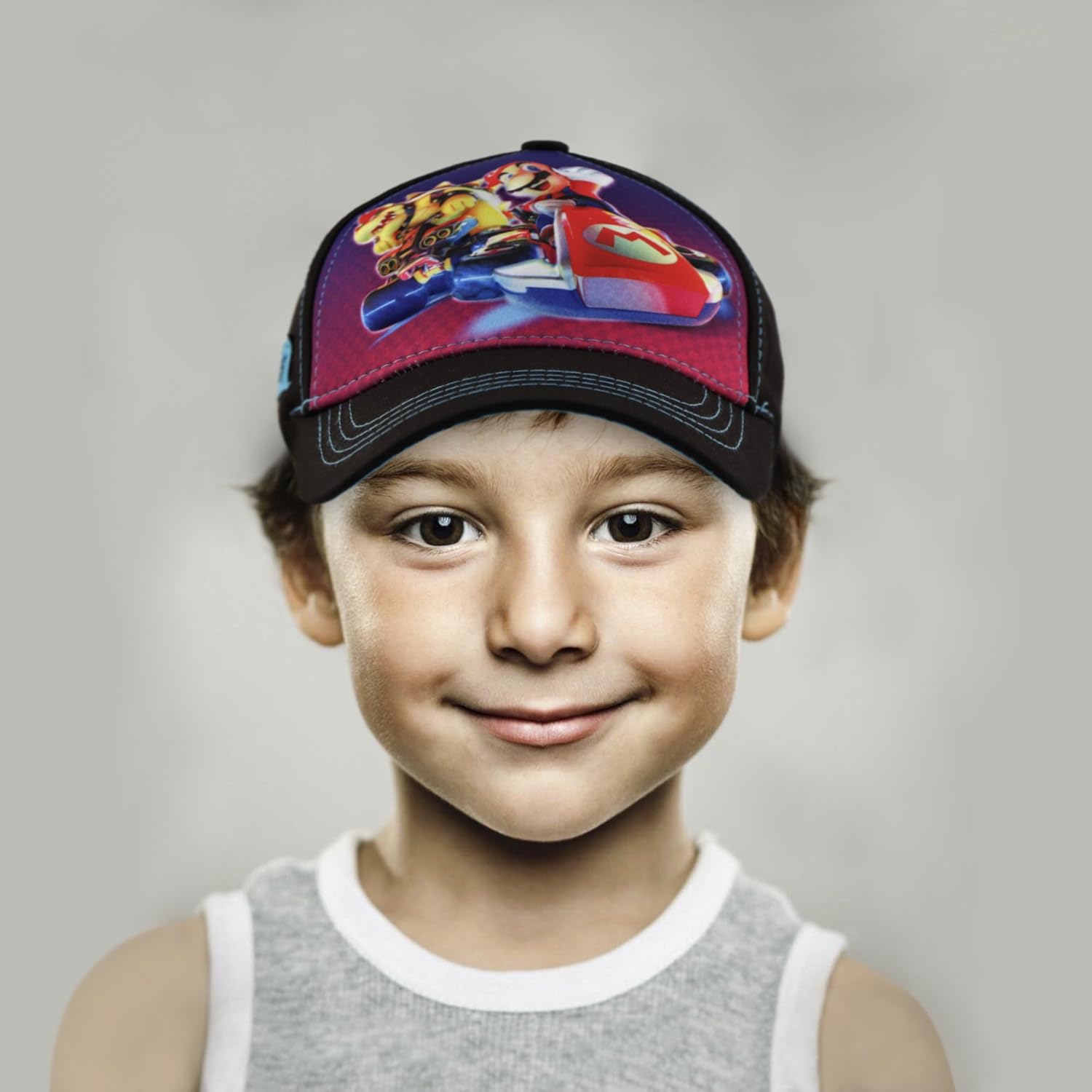 Nintendo Boys Super Mario Cotton Baseball Cap (Size 4-7): Clothing