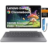 Lenovo Chromebook Duet Gen 9 11" Tablet, 2-in-1 Laptop, 4GB RAM, 192GB | (64GB eMMC + 128GB SD Card), FHD+ Touchscreen, 8-Cor
