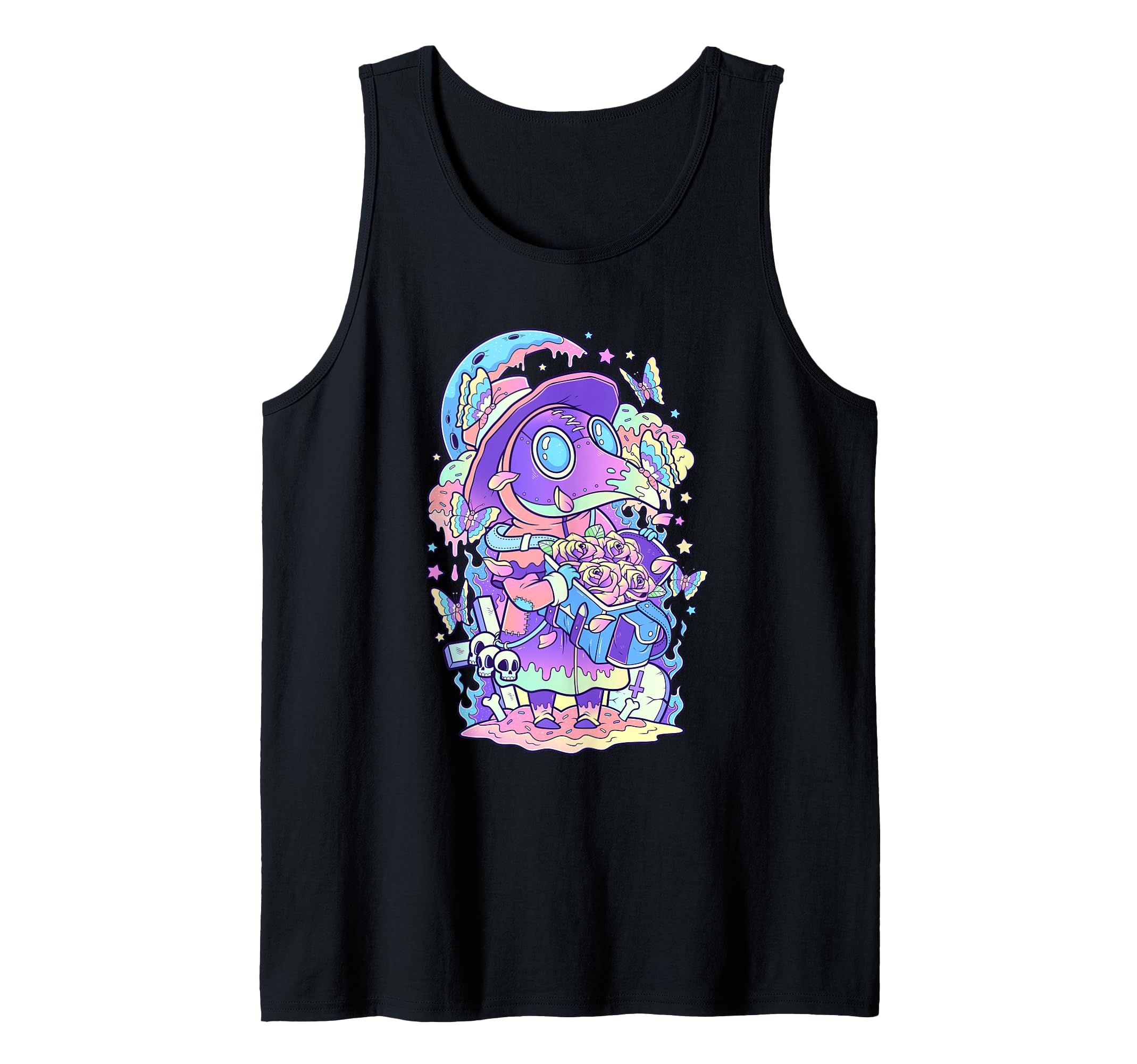 Kawaii Pastel Goth Cute and Scary Plague Doctor Tank Top