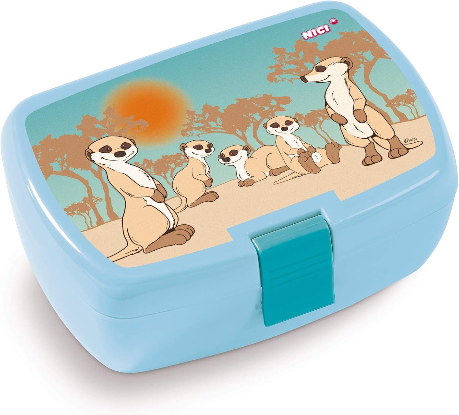 NICI Brotdose Wild Friends – 18x12,5x6,5 Cm, Mit Süßem Tierdesign, Für Kindergarten & Schule