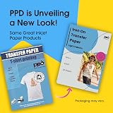 PPD A4 20 Sheets Inkjet Premium T Shirt Transfer Paper White Light Fabrics view 2
