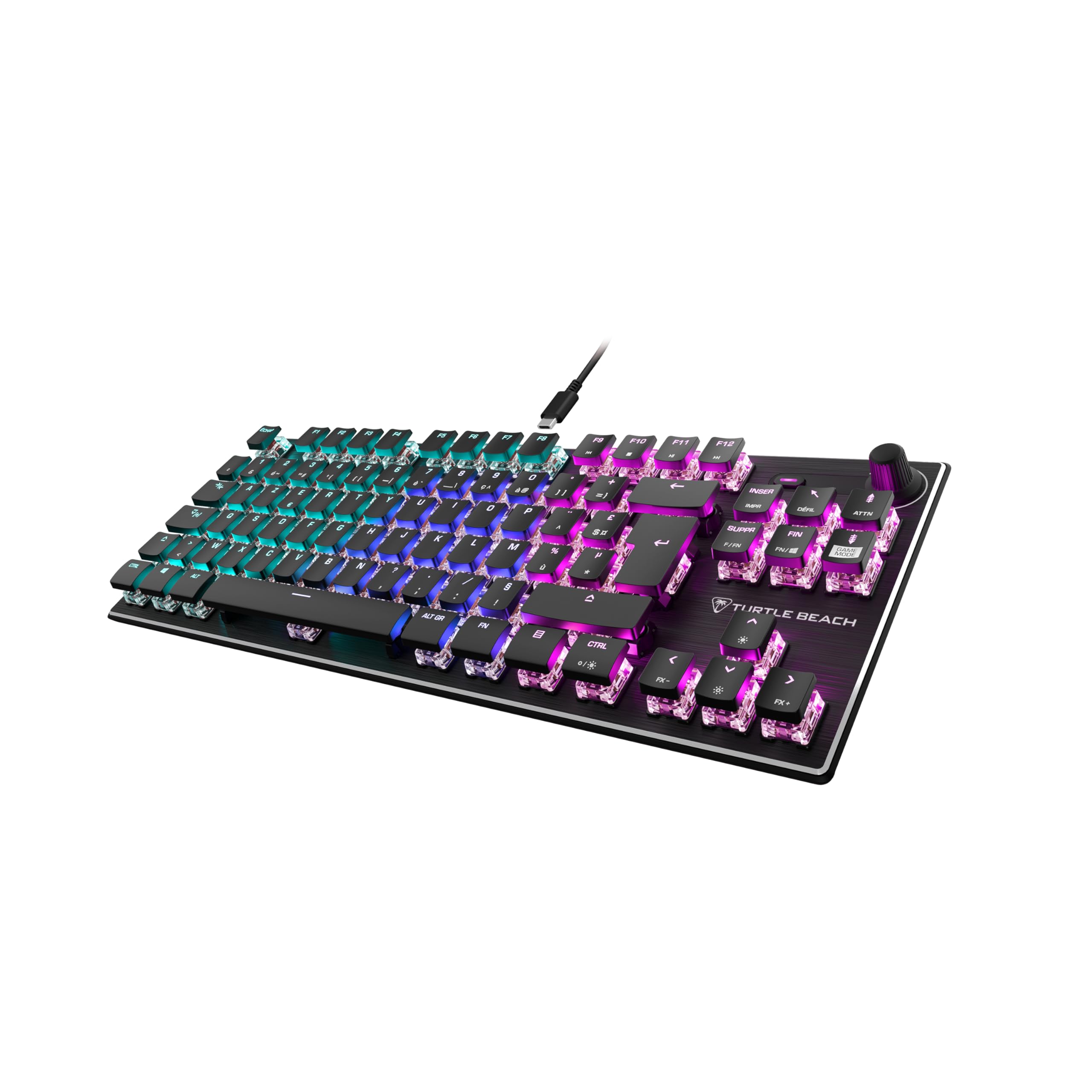 Turtle Beach Vulcan TKL – mechanische Titan Switch PC-Gaming-Tastatur mit AIMO RGB-Beleuchtung und eloxierter Aluminium-Abdeckplatte 2