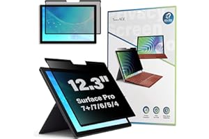 SenseAGE Magnetic Privacy Screen Protector for Surface Pro 12.3 inch, Easy On/Off Privacy Filter, Anti-Blue Light, Anti-Glare Filter, Compatible with Surface Pro 7+/7/6/5/4