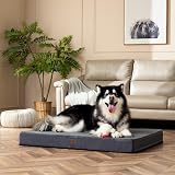 EHEYCIGA Orthopedic Dog Bed Large 89x58x9cm Grey with Removable Cover view 8