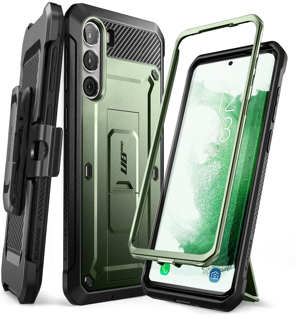 SUPCASE for Samsung Galaxy S23 Plus Case with Stand (Unicorn Beetle Pro), [Built-in Front Frame & Belt-Clip] [Military-Grade Protection] Full-Body Rugged Phone Case for Galaxy S23 Plus, Guldan