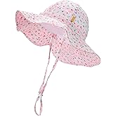 DASMINI Baby Girls Sun Hat Cute Flower Toddler Summer Outdoor Infant Beach Wide Brim Flowers and tie dye