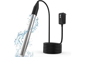 BSUOWEK 1800W Immersion Water Heater, Portable Submersible Bathtub Hot Tub Heater - Electric Bucket Water Heater Pool Water Heater with ETL Listed GFCI Plug - Fast Heats Up 6 Gallons Water in Minutes