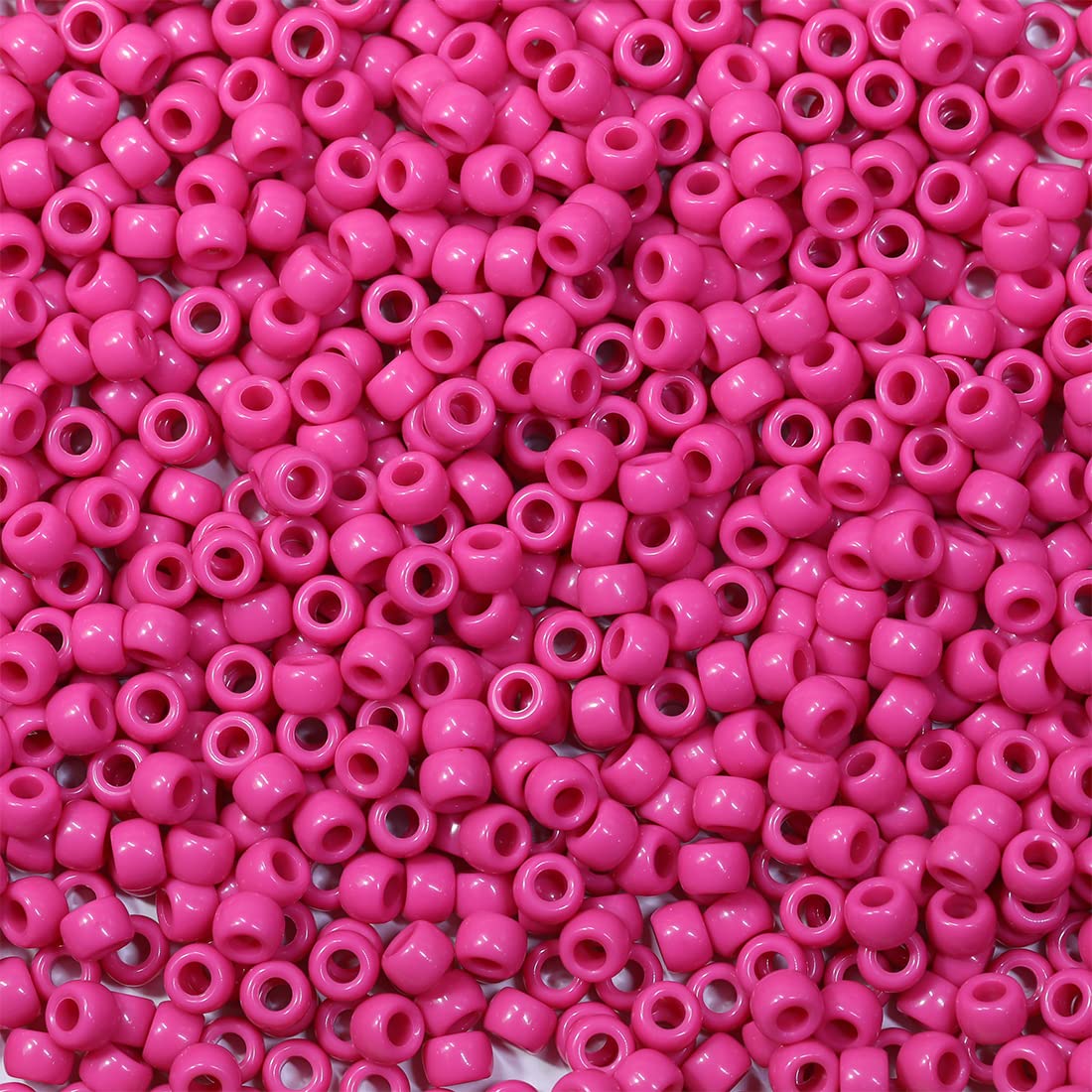 Bala&Fillic Size 6x9mm Rose Pony Beads with Smooth Surface Total 1000pcs Craft Pony Beads for Making Bracelets (Rose)