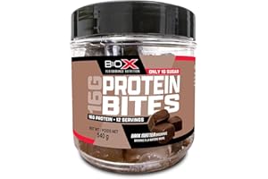 BioX Protein Bites | Bite-Sized & Shareable On-the-Go Snack | 16g Protein, 1g Sugar | High Fibre & Low Sugar | 12 Servings, 5