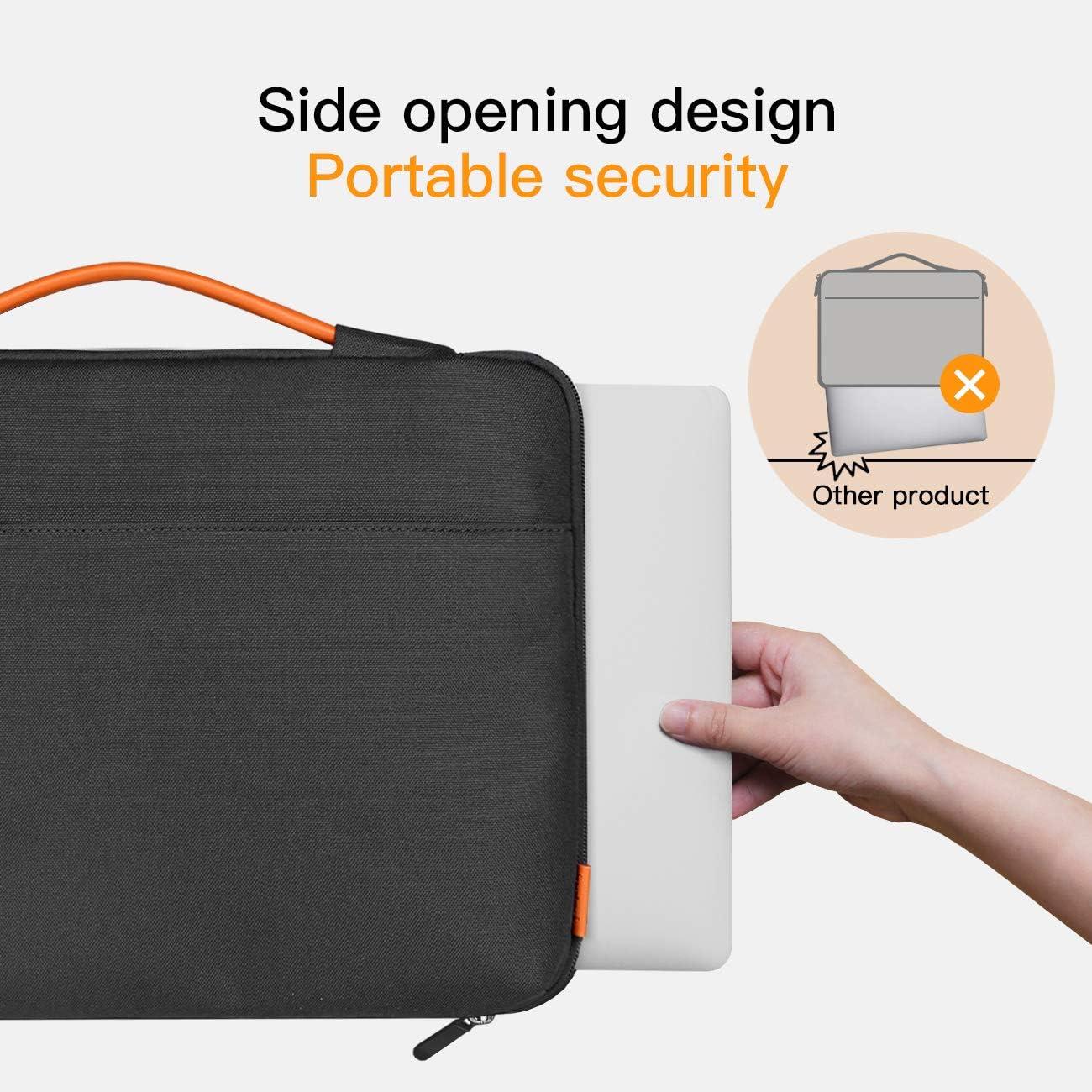 Inateck 15.6 inch Laptop Bag 15 inch Case Shockproof Splashproof Notebook Bag Laptop Protective Case Sleeve PC Laptop Protective Bag - Image 5