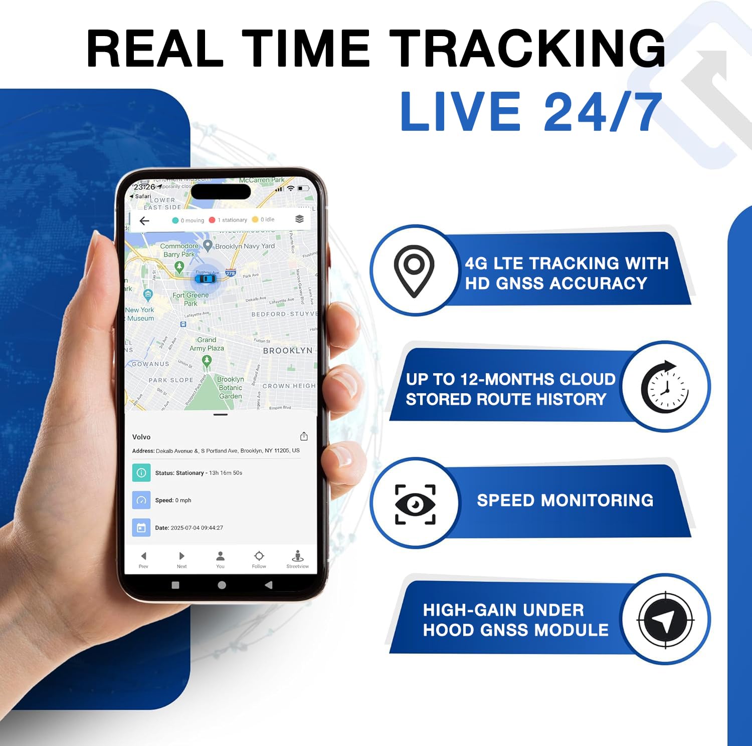 REWIRE SECURITY DB2-4G GPS Tracker for Vehicles – Real-Time Vehicle Tracking Device for Car, Van, Motorhome | Easy Battery Install | Live App Tracking | 4G Fleet Tracking