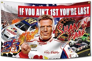 XEODE If You Ain't 1st First You're Last Flag for Talladega Nights Ricky Bobby，3x5 Feet Flag Funny Poster Durable Man Cave Wall Flag with Brass Grommets This beautiful entertaining banner flag for College