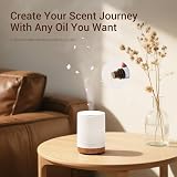 ASAKUKI 300ml Essential Oil Diffuser Ultrasonic Humidifier 7 LED Lights Yellow view 4