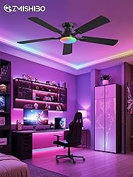 ZMISHIBO 52 Inch RGB Ceiling Fan with