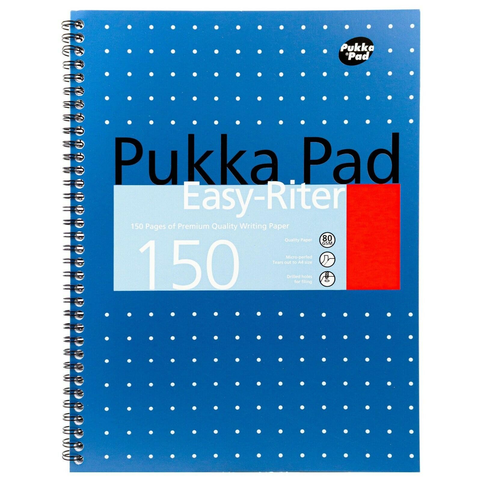 Pukka Pad TS-180220 ERM009 Easy-Riter Metallic A4 Writing Pad, 80gsm, Pack of 3