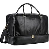 Baosha Vegan Leather Large Travel Duffel Tote Bag Carry On Weekender Overnight Bag With Shoe Compartment HB-38
