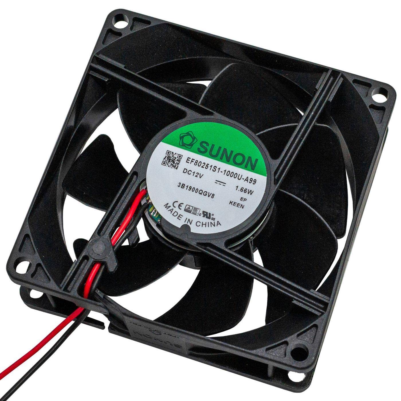 Fan 12V DC 1,44W 80x80x25mm 69,6m³/h 3200U/Min 69,6m³/h Sunon EF80251S11000UA99