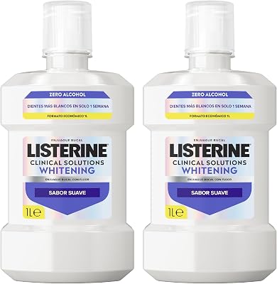 Clinical Solutions Whitening Enjuague Bucal Sin Alcohol Pack 2x1L