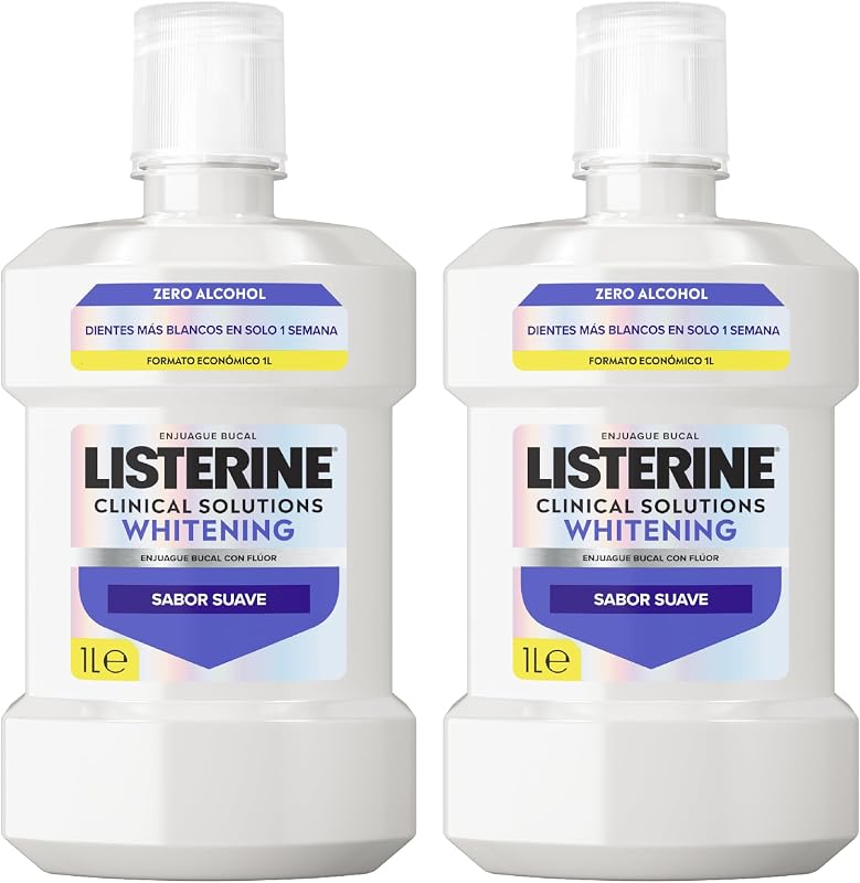 Clinical Solutions Whitening Enjuague Bucal Sin Alcohol Pack 2x1L