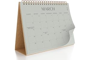 ZICOTO Aesthetic Desk Calendar 2025-2026 - Runs from June 2025 until December 2026 - Beautiful Small 25-26 Flip Desktop Calendar for Easy Organizing