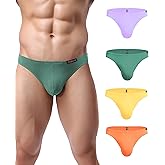 Avidlove Mens Bikini Underwear Low Rise Briefs Microfiber Underpants 4 Pack