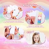 Porwke Girls Hair Accessories Craft Kit Unicorn Mermaid Butterfly Flower Ages view 4