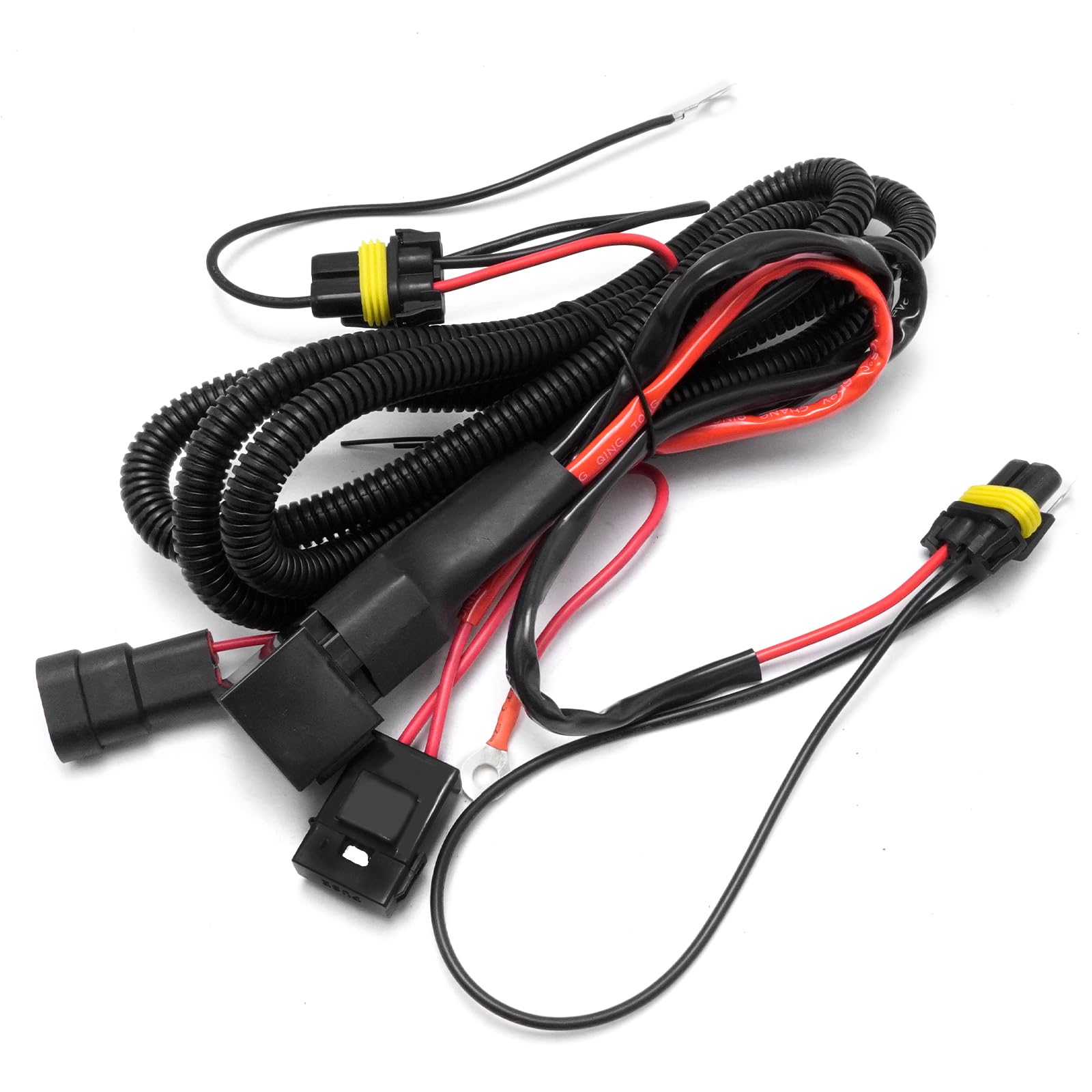 Photo 1 of Anxingo Universal Relay Wiring Harness Conversion Kit Replacement for H1 H3 H4 H7 H8 H9 H10 H11 H13 9004 9005 9006 9007 9140 9145 5202 880 884