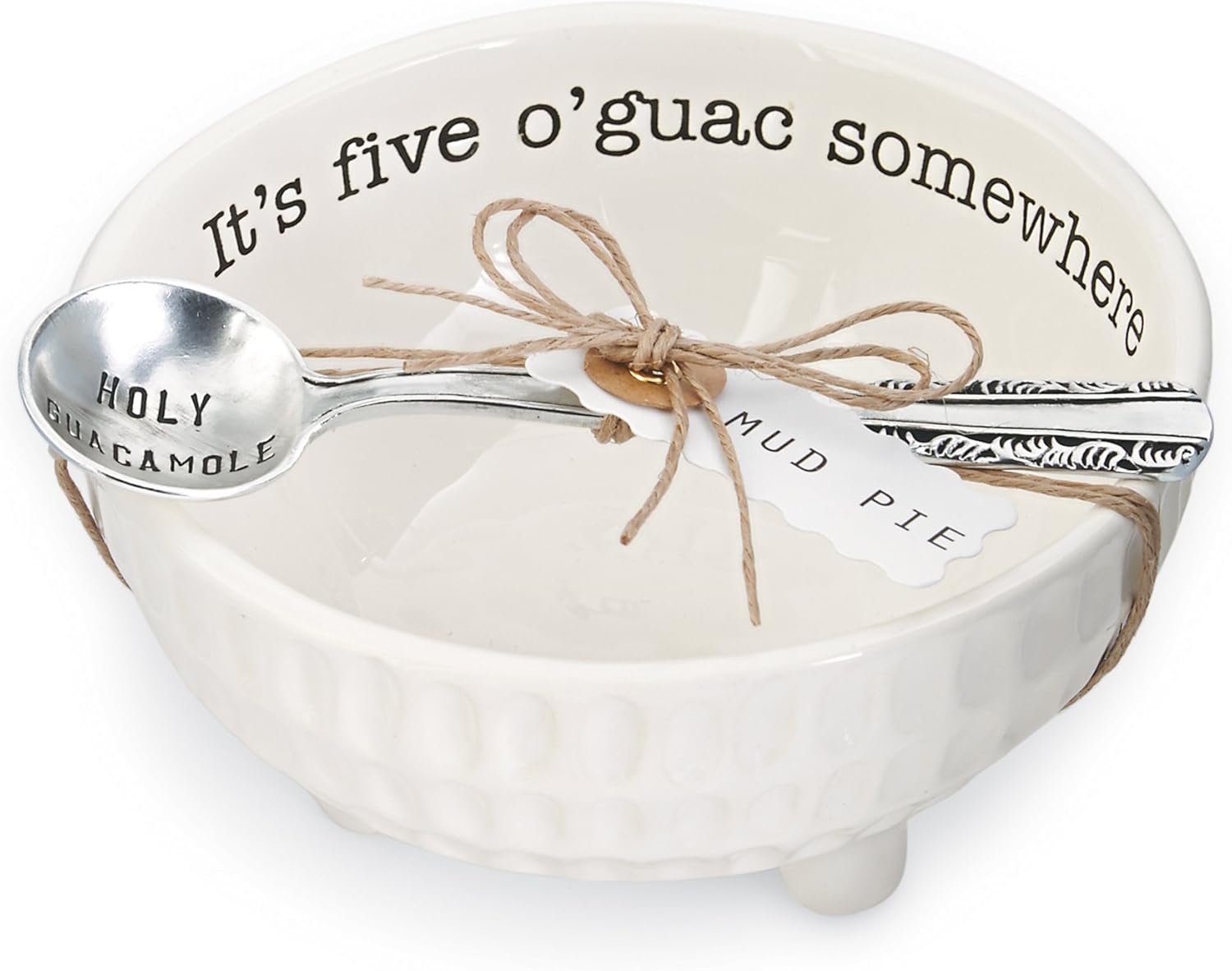 Mud Pie 4851076 Guacamole Serving Dish Set, White 718540372845 eBay