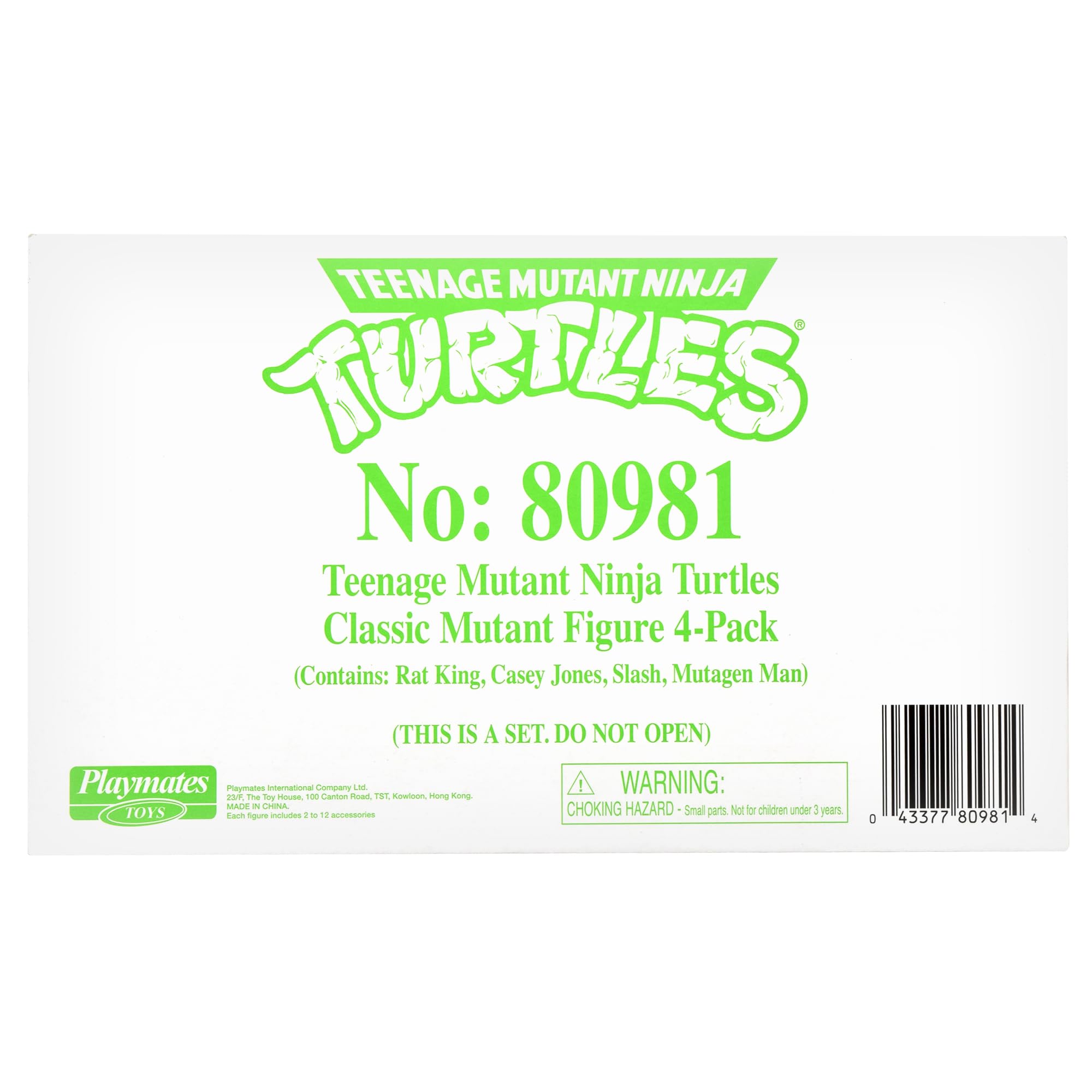 Teenage Mutant Ninja Turtles Classic Mutant 4-Pack Bundle by Playmates Toys