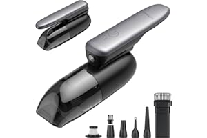 Handheld Car Vacuum Cordless, 8000PA Powerful Strong Cyclonic Suction USB Rechargeable Portable Mini Vacuum, 4 in 1 Mini Hand