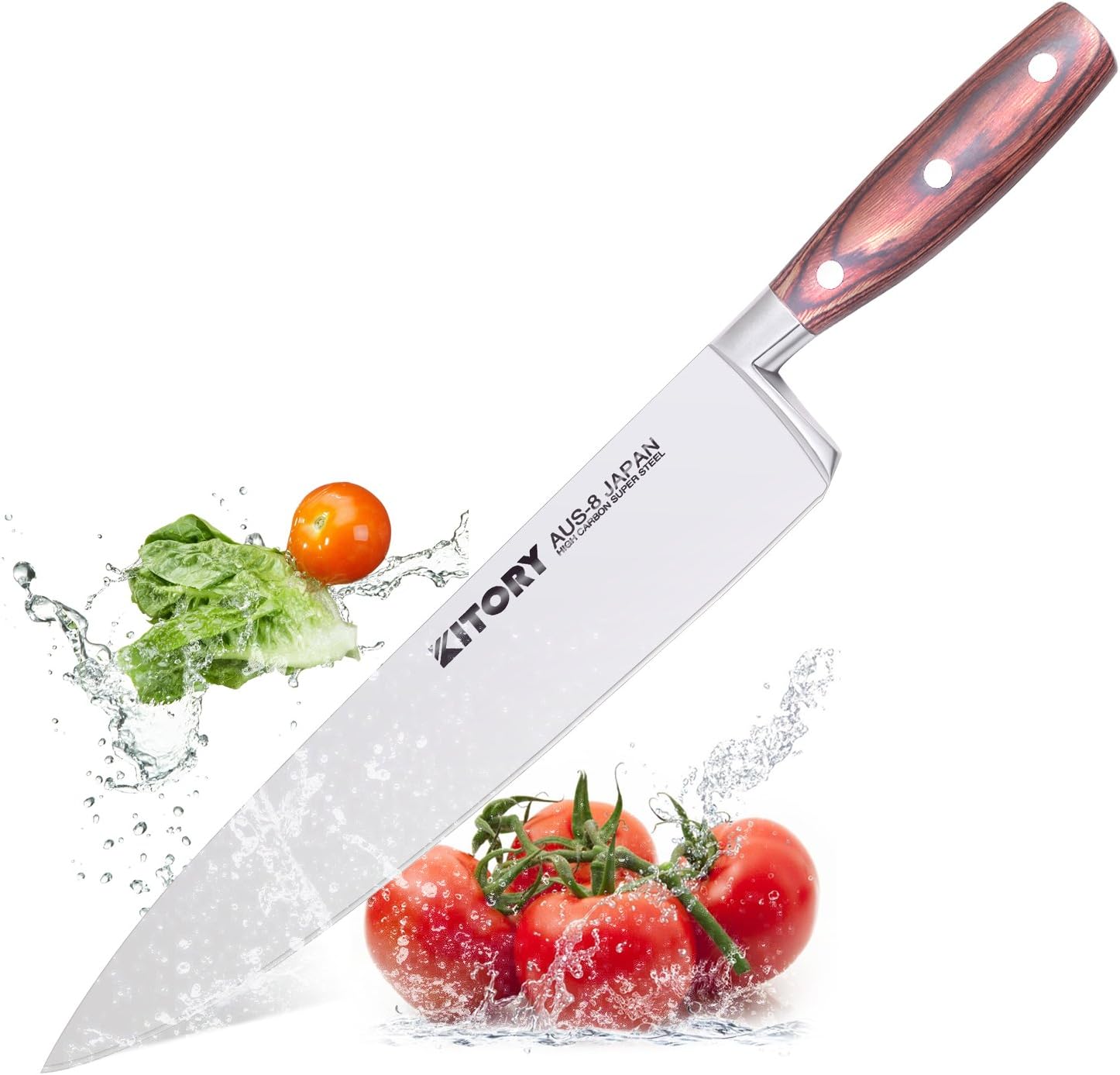 8.5 Inch Chef Knife, Japanese AUS 8 Steel-Stainless Steel High Carbon Sharp Blade, japanese chef knife professional