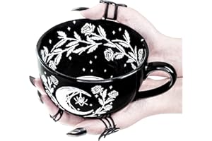 Rogue + Wolf Black Widow Spider Large Coffee Mug in Gift Box Cute Ceramic Mugs For Men Women Spooky Witchy Halloween Gifts Metaphysical Witchcraft Supplies Occult Goth Boho Decor Cup - 17.6oz 500ml