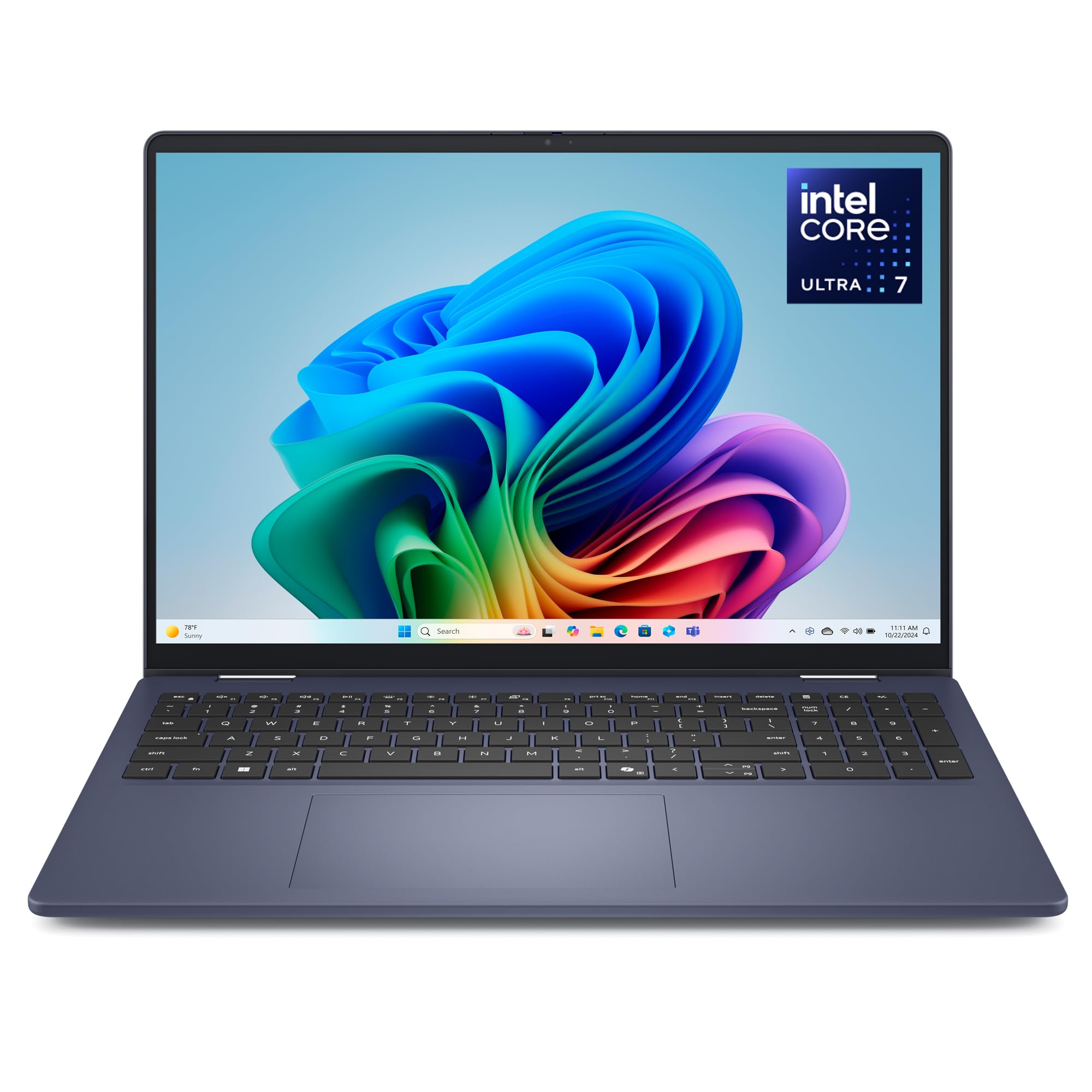 Dell 16 Plus 2-in-1 Copilot+ PC DB06250 16" 2.5K Mini-LED HDR600 Touchscreen, Intel Core Ultra 7 Series 2, Intel Arc, 16GB RAM, 1TB SSD, Windows 11 Home, QWERTY Backlit Keyboard, Blue