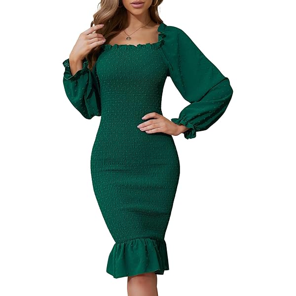 Amazon.com: PRETTYGARDEN Women's Long Puff Sleeve Floral