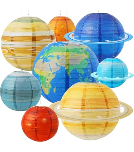 9 Pieces Colorful Paper Lanterns, Chinese Lanterns(Multicolor Size Of 8