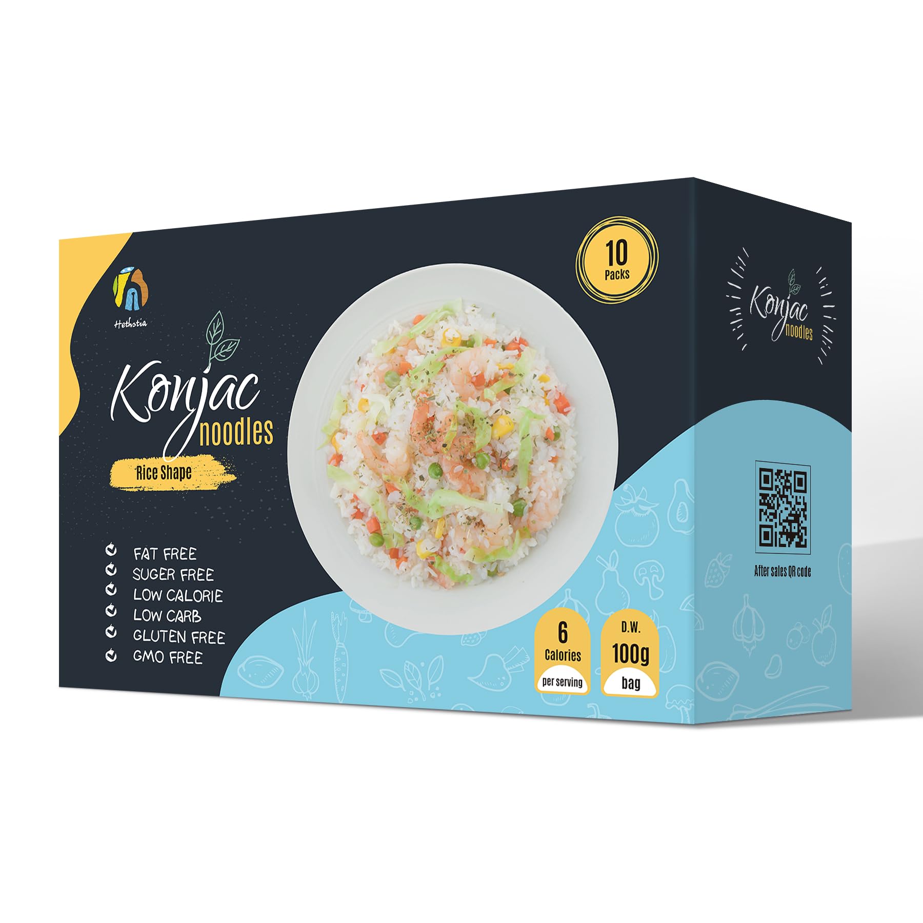 Photo 1 of Hethstia Shirataki Rice, 10 Packs Gluten-Free Konjac Rice Low-Carb, Keto & Paleo-Friendly, Sugar-Free, Vegan, Low-Calorie, Ready-to-Eat Healthy Food