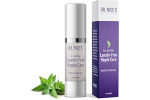Dr. Nice's Moisturizing Gel - Lanolin-Free Nipple Cream for Breastfeeding - Nursing Essentials with Instant Cooling Relief for Sore Nipples - Water-Based Moisturizer Safe for Mom & Baby - (1 Fl. Oz)