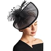 DRESHOW Women Fascinator Hats Tea Party Hat Vintage Pillbox Hat Headband for Cocktail